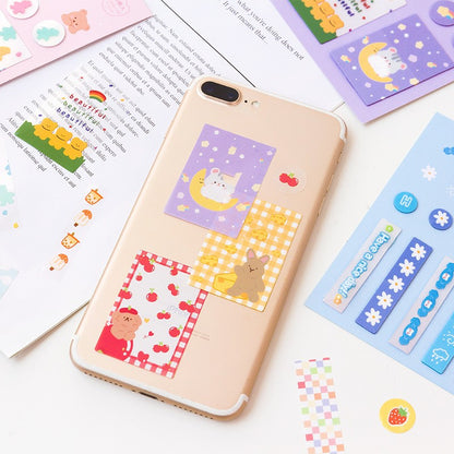 Illustrated Index Tab Stickers — PVC Page Markers, 12 Designs