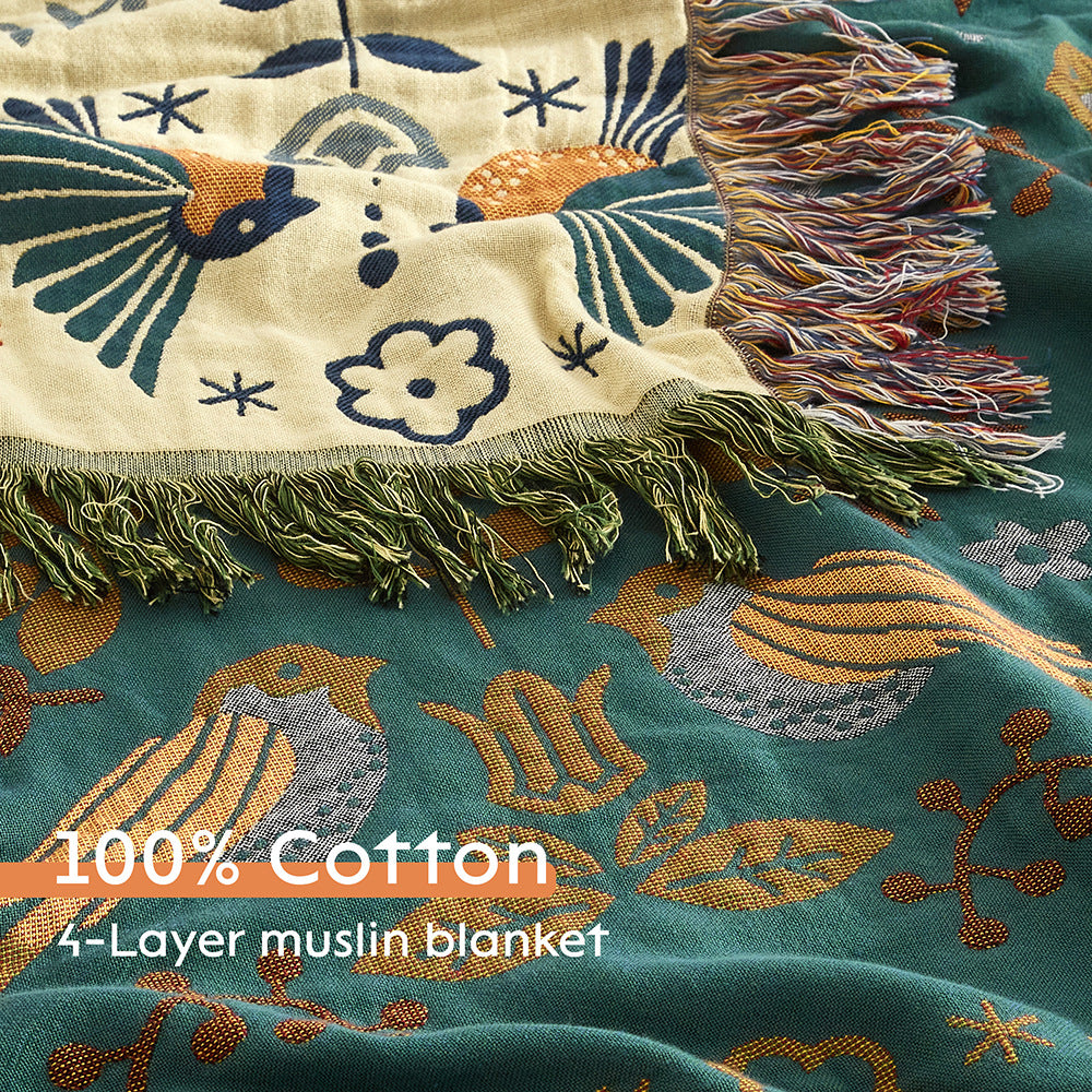 Cotton Blanket | Bohemian-style, Gauze, 150*200 cm