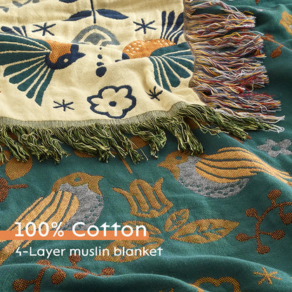 Cotton Blanket | Bohemian-style, Gauze, 150*200 cm