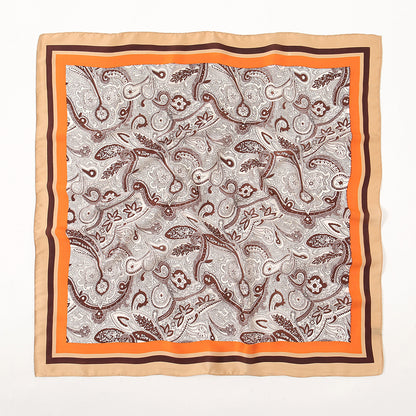 Imitation Silk Scarf | Cashew Flower, 70x70cm