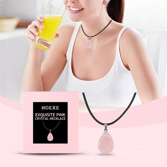 Pink Crystal Necklace | Exquisite Clavicle Chain