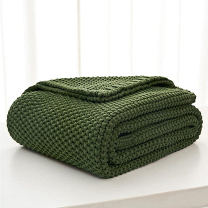 Acrylic Knitted Blanket | Geometric Pattern, 130X160CM