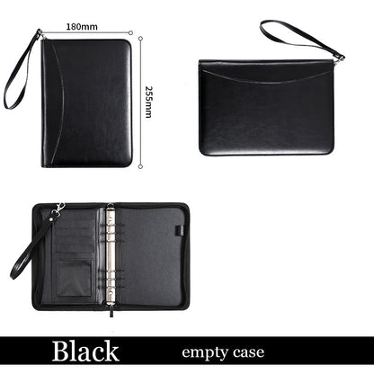 NovaOffice A5 Zipper Folder With 8 Digit Calculator Black