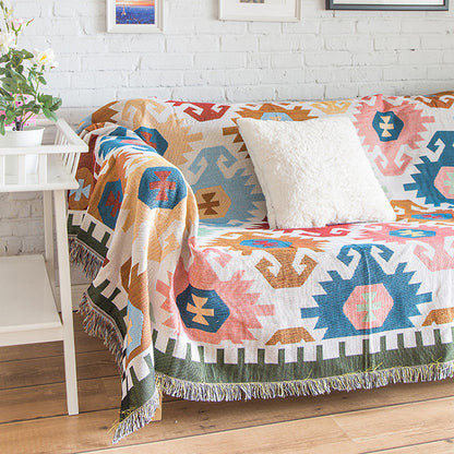 Cotton Sofa Towel | Retro Knitted Blanket