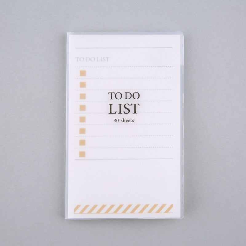 To Do List Tearable Notepad — Frosted Cover, 40 Sheets, Gold Checkboxes