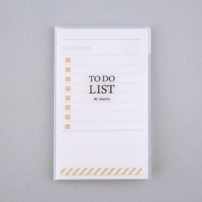 To Do List Tearable Notepad — Frosted Cover, 40 Sheets, Gold Checkboxes