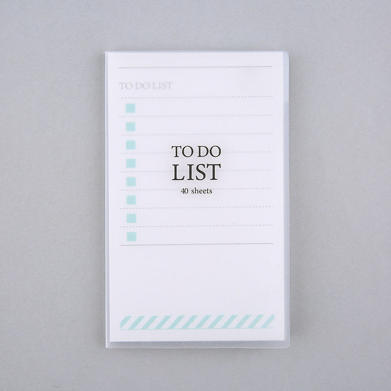 To Do List Tearable Notepad — Frosted Cover, 40 Sheets, Gold Checkboxes