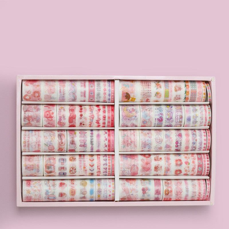 Spree Antique Characters Washi Tape Set 100 Rolls Multicolor