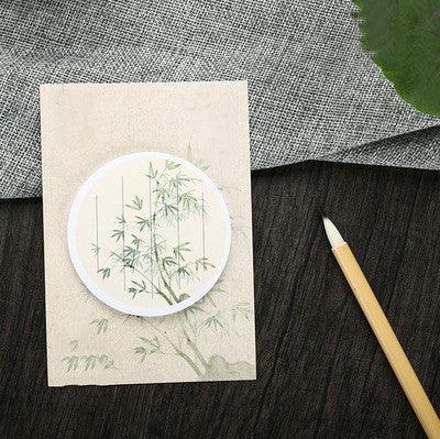 Botanical Leaf Die-Cut Sticky Notes — 8 Watercolour Designs