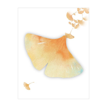 Botanical Leaf Die-Cut Sticky Notes — 8 Watercolour Designs