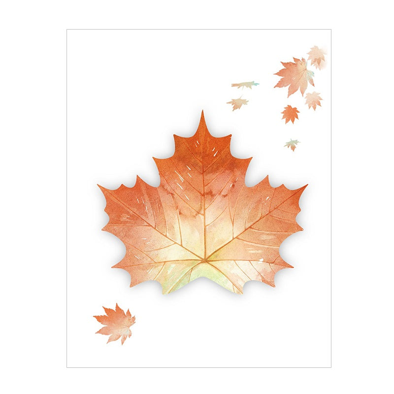 Botanical Leaf Die-Cut Sticky Notes — 8 Watercolour Designs