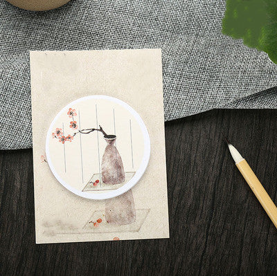 Botanical Leaf Die-Cut Sticky Notes — 8 Watercolour Designs