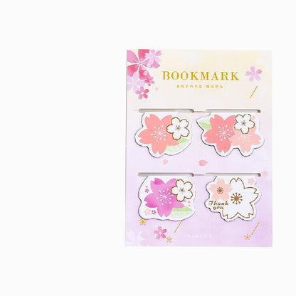 Cherry Blossom Magnetic Bookmarks — Set of 4