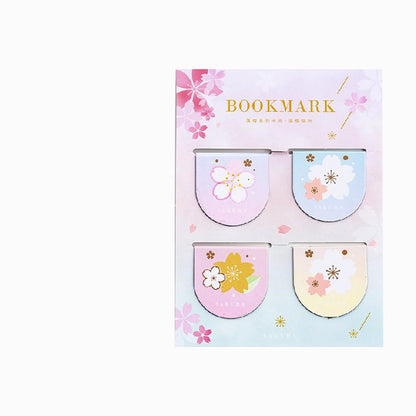 Cherry Blossom Magnetic Bookmarks — Set of 4