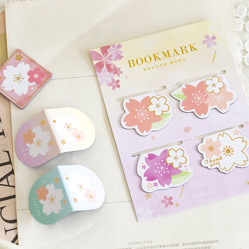 Cherry Blossom Magnetic Bookmarks — Set of 4