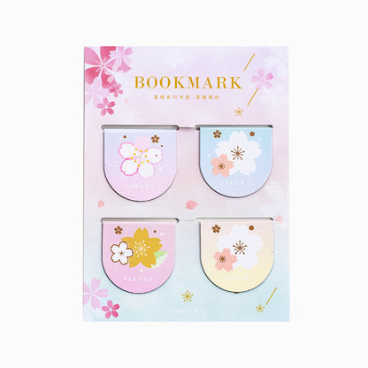 Cherry Blossom Magnetic Bookmarks — Set of 4