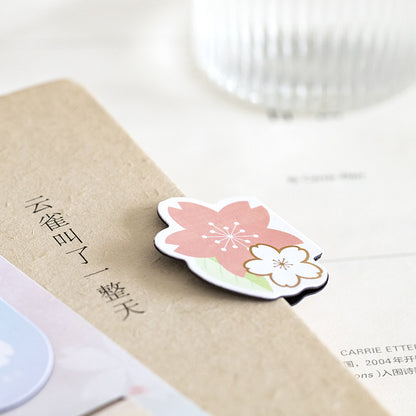 Cherry Blossom Magnetic Bookmarks — Set of 4