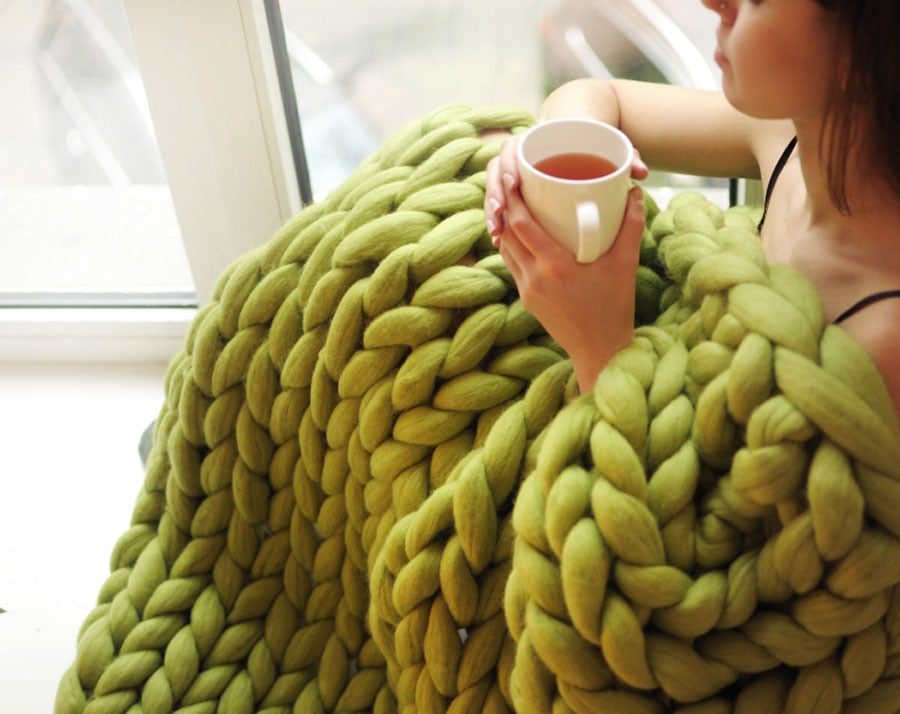 Acrylic Woven Blanket | Light Gray, 120x180cm