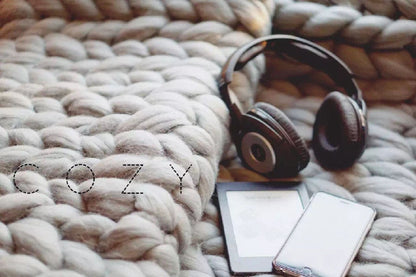 Acrylic Woven Blanket | Light Gray, 120x180cm