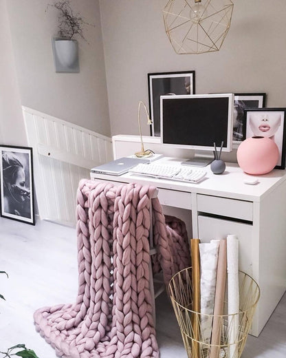 Acrylic Woven Blanket | Light Gray, 120x180cm