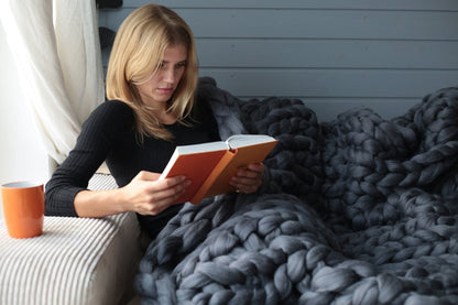 Acrylic Woven Blanket | Light Gray, 120x180cm