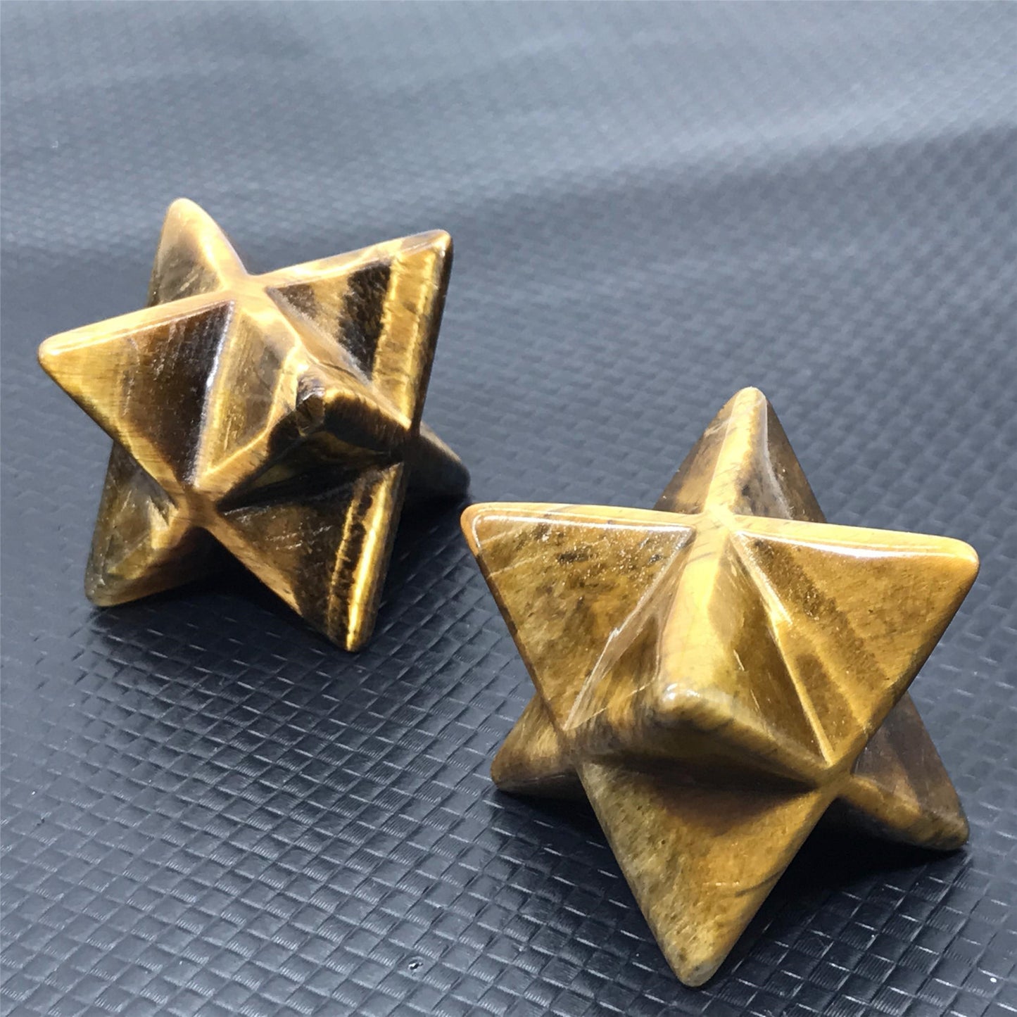 Tiger Eye Stone Kaba Star Figurine | 5cm, Yellow