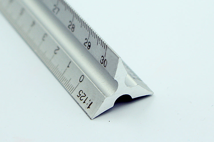 ArchTech 30cm Metal Silver Architect Triangle Ruler
