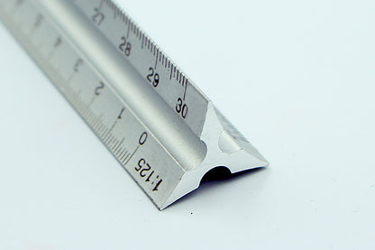 ArchTech 30cm Metal Silver Architect Triangle Ruler