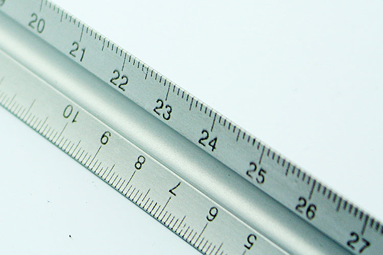 ArchTech 30cm Metal Silver Architect Triangle Ruler