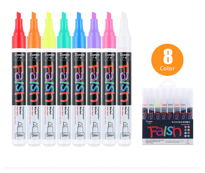 BrightMark 8 Color Fluorescent Board Marker 6mm Erasable