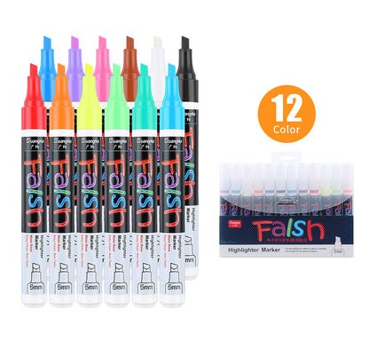 BrightMark 8 Color Fluorescent Board Marker 6mm Erasable