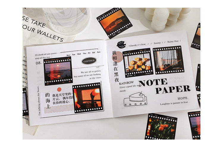 Box Packed Mountain And Sea Sunshine Six Models Decorative Stickers 46 Sheets 23 Patterns 44x44mm