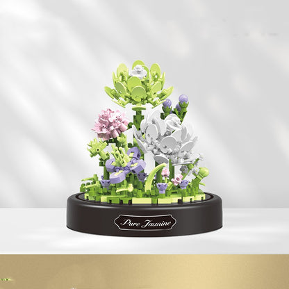 Plastic Building Block Rose Decoration Toys | Small Size