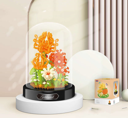 Plastic Building Block Rose Decoration Toys | Small Size