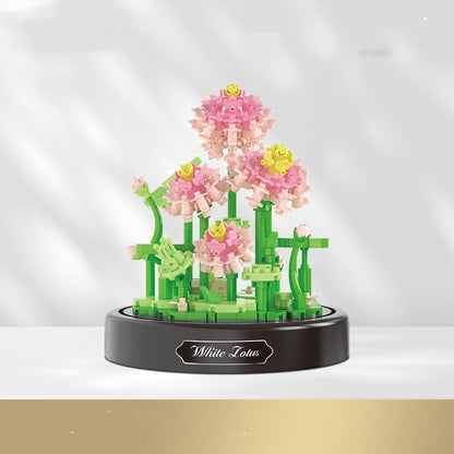 Plastic Building Block Rose Decoration Toys | Small Size