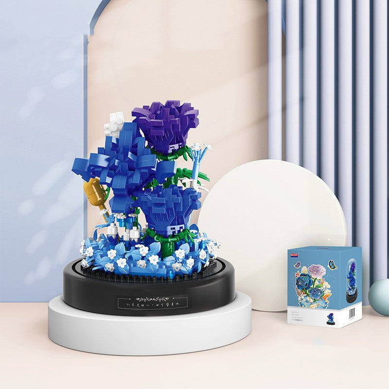 Plastic Building Block Rose Decoration Toys | Small Size