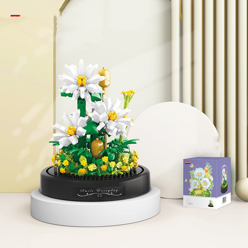 Plastic Building Block Rose Decoration Toys | Small Size