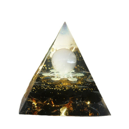 Crystal Epoxy Pyramid Decoration | 6CM Geometry Ornament