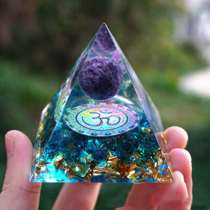 Crystal Epoxy Pyramid Decoration | 6CM Geometry Ornament