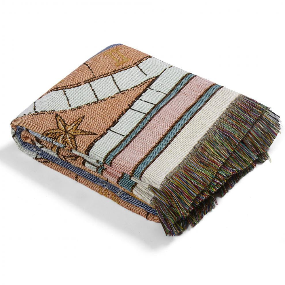Cotton Nap Blanket | Geometric Pattern, 160 x 130CM