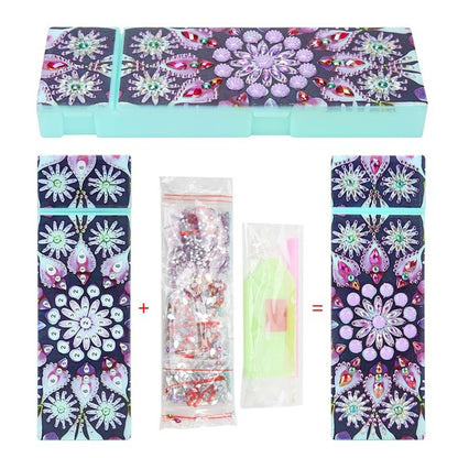 DIY Diamond Painting Pencil Case Kit — 10 Designs, Resin Rhinestones