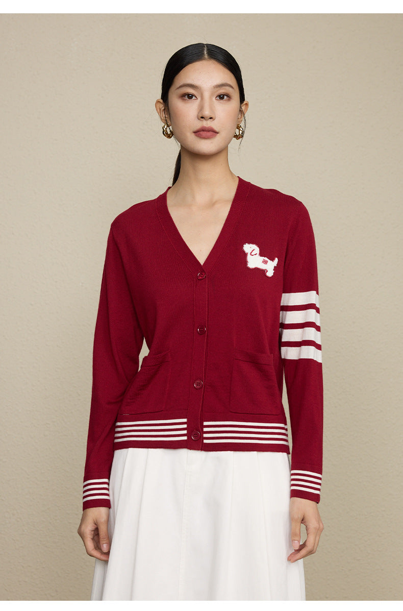 Wool Blend Striped Sweater | Long Sleeve, Women, Casual
