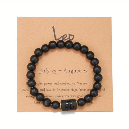 Tiger Eye Zodiac Bracelet | Natural Stone, 8mm