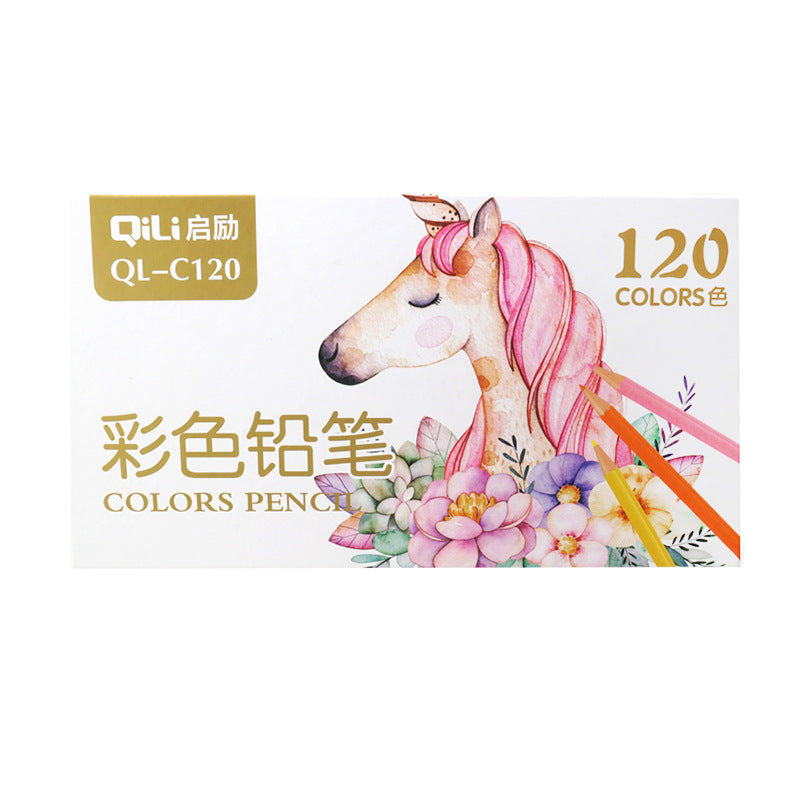 Aurora Color 120 Color Colored Pencils Set With Rosewood Shell And Eco Friendly Wood Case