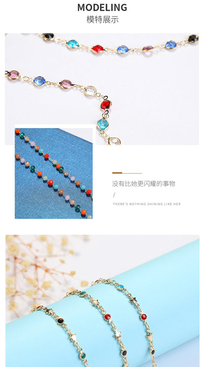 Crystal Pendant Necklace | Teardrop, Korean Style