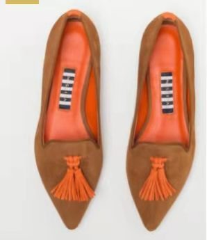 Canvas Flat Bottomed Women's Shoes | Pointed Toe, Fringe