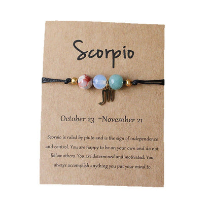 Tiger Eye Zodiac Bracelet | Natural Stone, 8mm