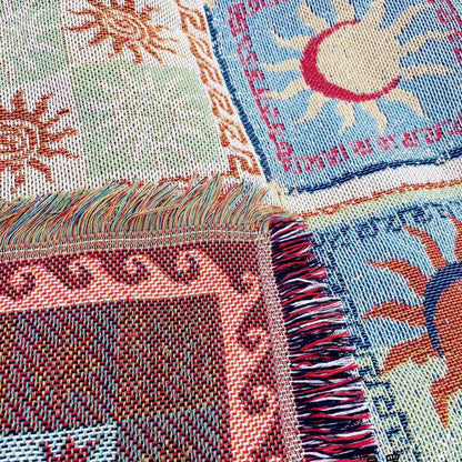 Polyester Blanket | Colorful Grid Pattern, Multi-functional