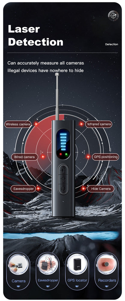 Wireless Camera Detector | T15 Model, Sound & Vibration