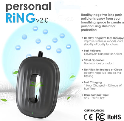 Portable Air Purifier | Negative Ion Necklace, Car Use